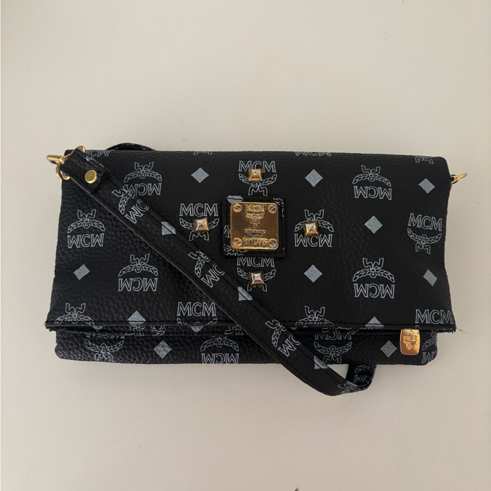 MCM Black Logo Crossbody Bag